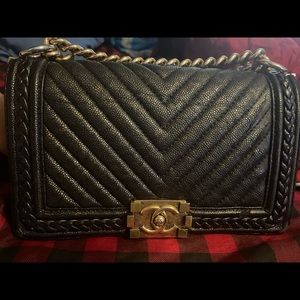 Authentic Black Chanel Boy Bag